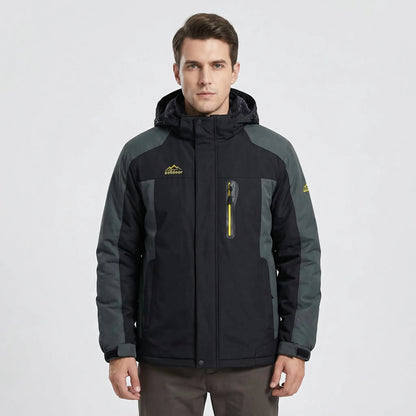Hooded Two-Tone Outdoor Jacket - Casey