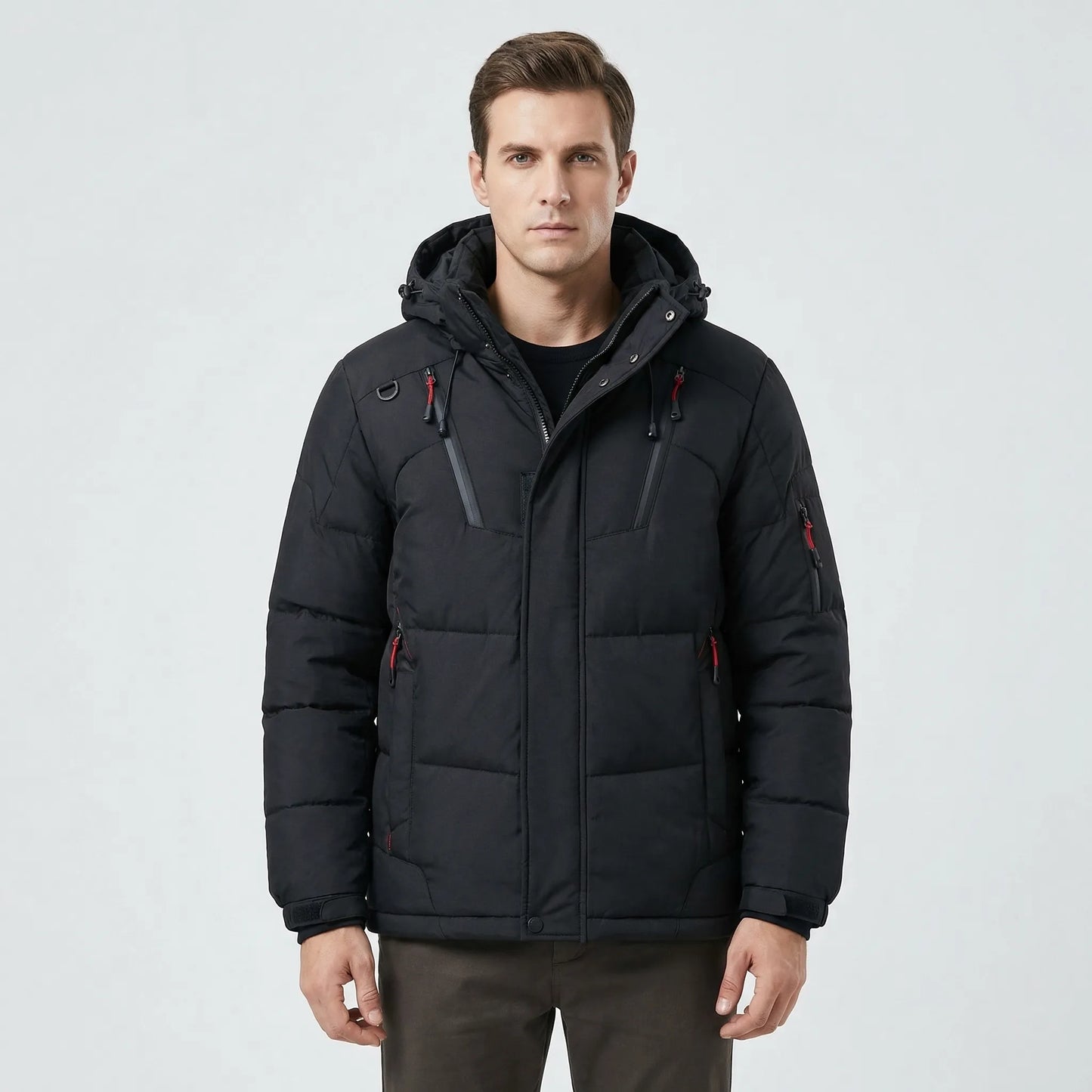 Hooded Windproof Puffer Jacket - Shaun