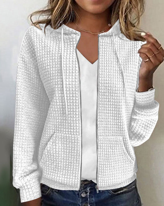 Ladies' leisure jacket with zip & pockets – Wynona