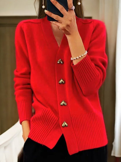 Hüftlanger Cardigan Mit Knopfleiste - Frida