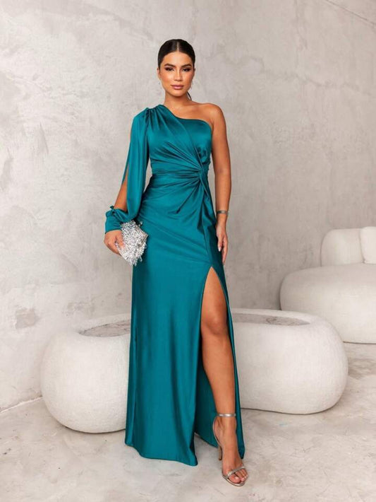 One-Shoulder Evening Dress for a Refined Look - Ravina