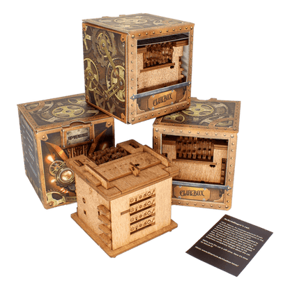 Interactive Wooden Escape Puzzle Box – MindVault