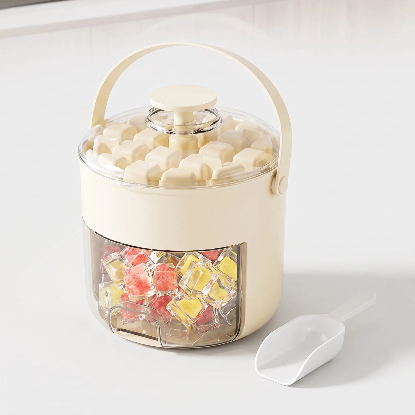 Ice Cube Tray With Integrated Storage Bin - Kaltix