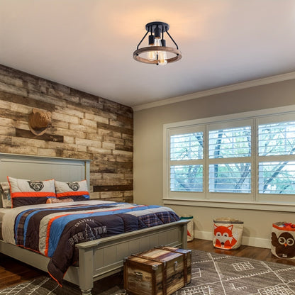 Industrial Farmhouse Ceiling Lamp -  Hearthly