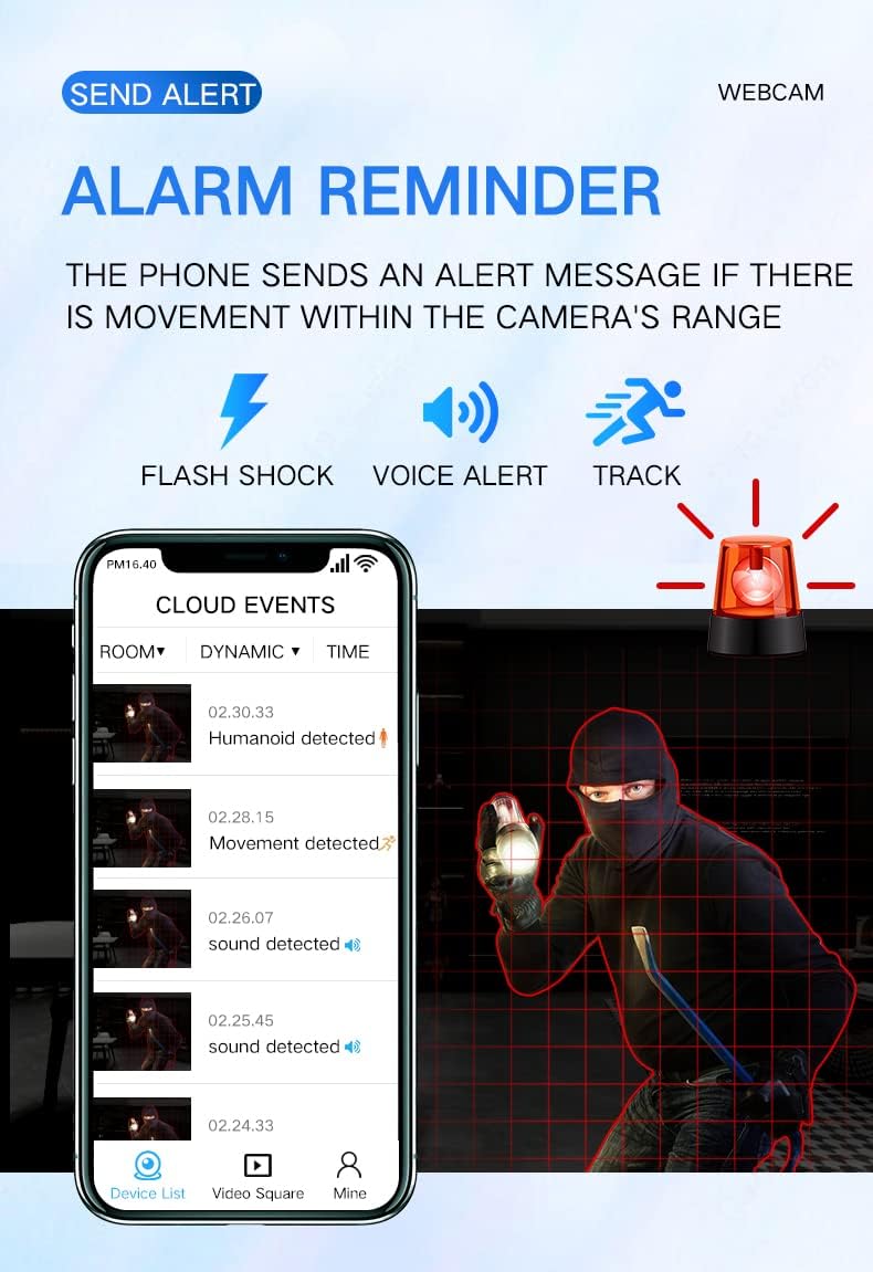 Indoor Camera | Night Vision & Motion Detection | Wi-Fi Access 5