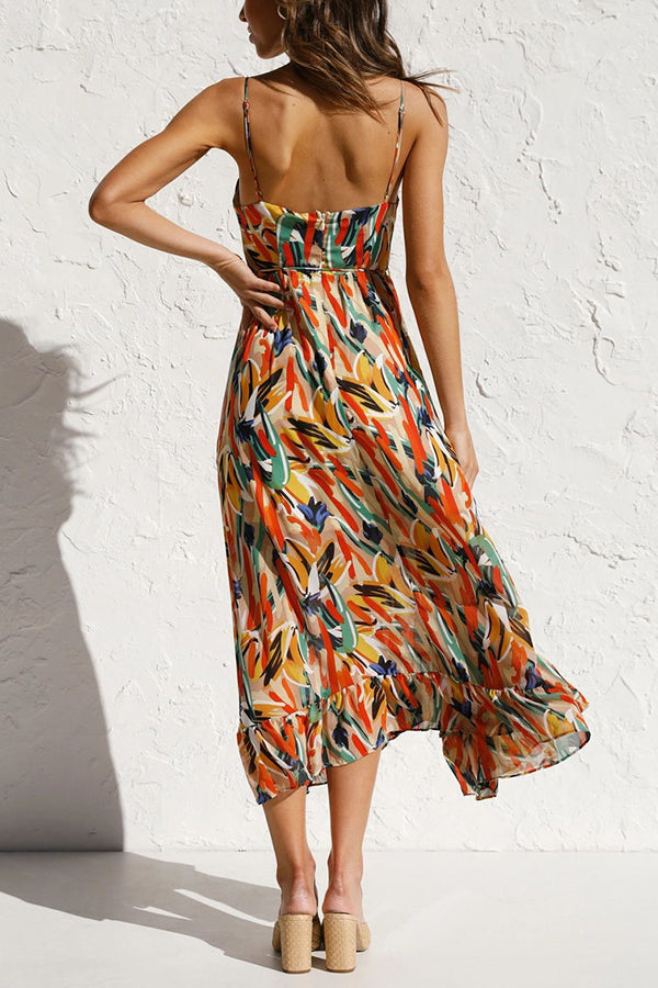 Airy maxi summer dress with a waist cut - Mira