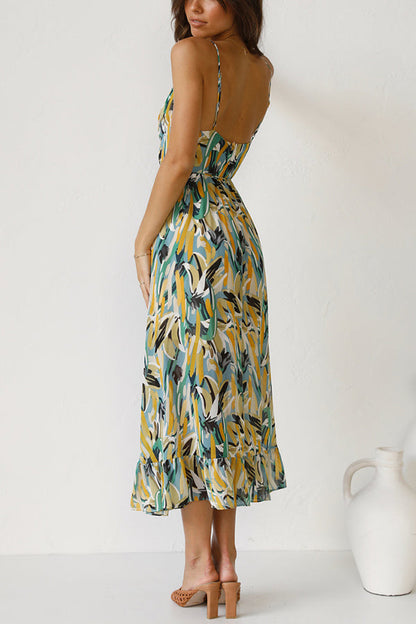 Airy maxi summer dress with a waist cut - Mira