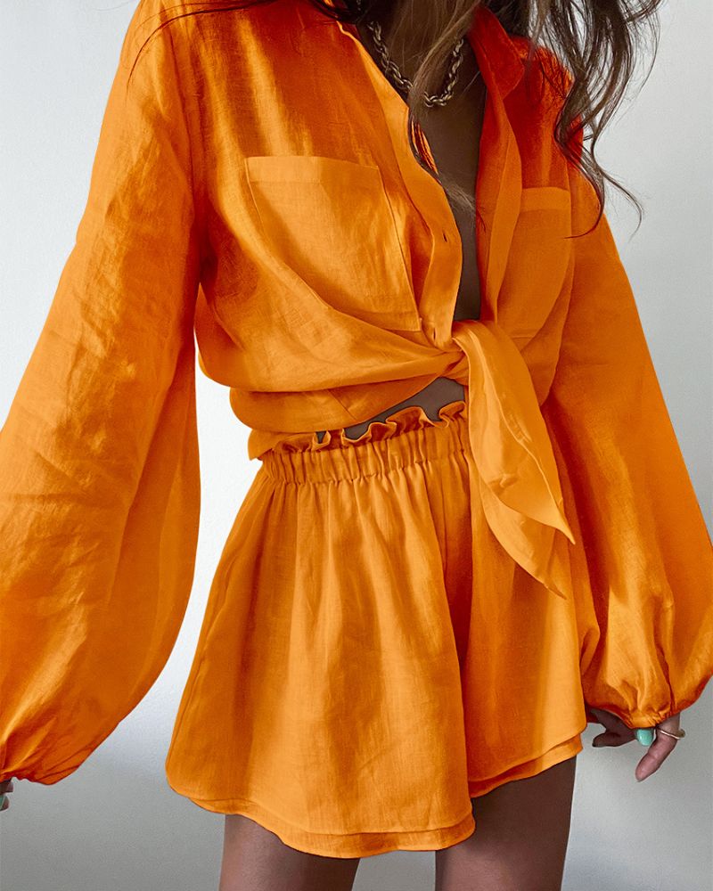 Timeless women's linen summer outfit – Celeste