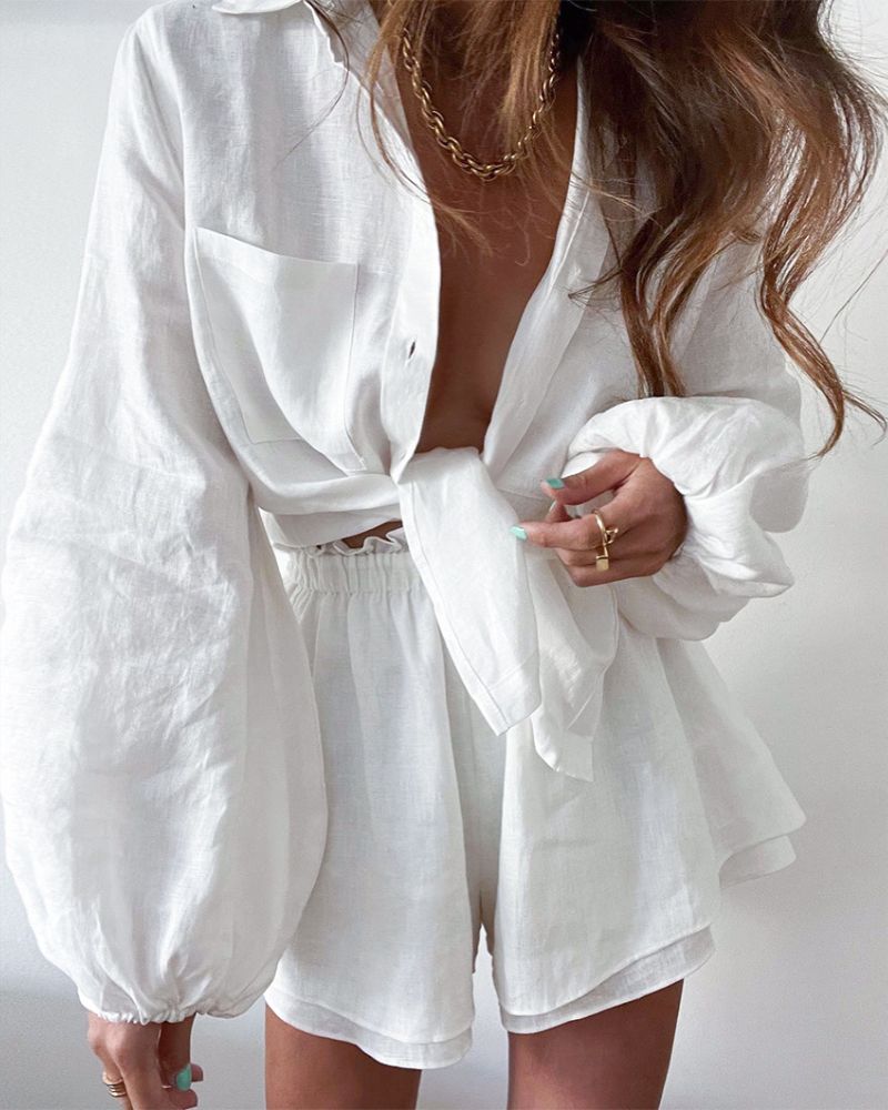 Timeless women's linen summer outfit – Celeste