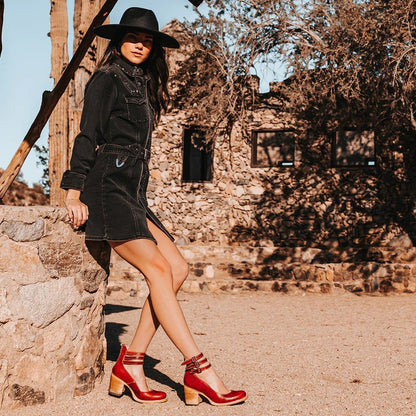 Autumnal & stylish women's leather shoes with slip-resistant sole – Amalia
