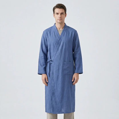 Japanese Kimono-Style Mens Dressing Gown - Blake