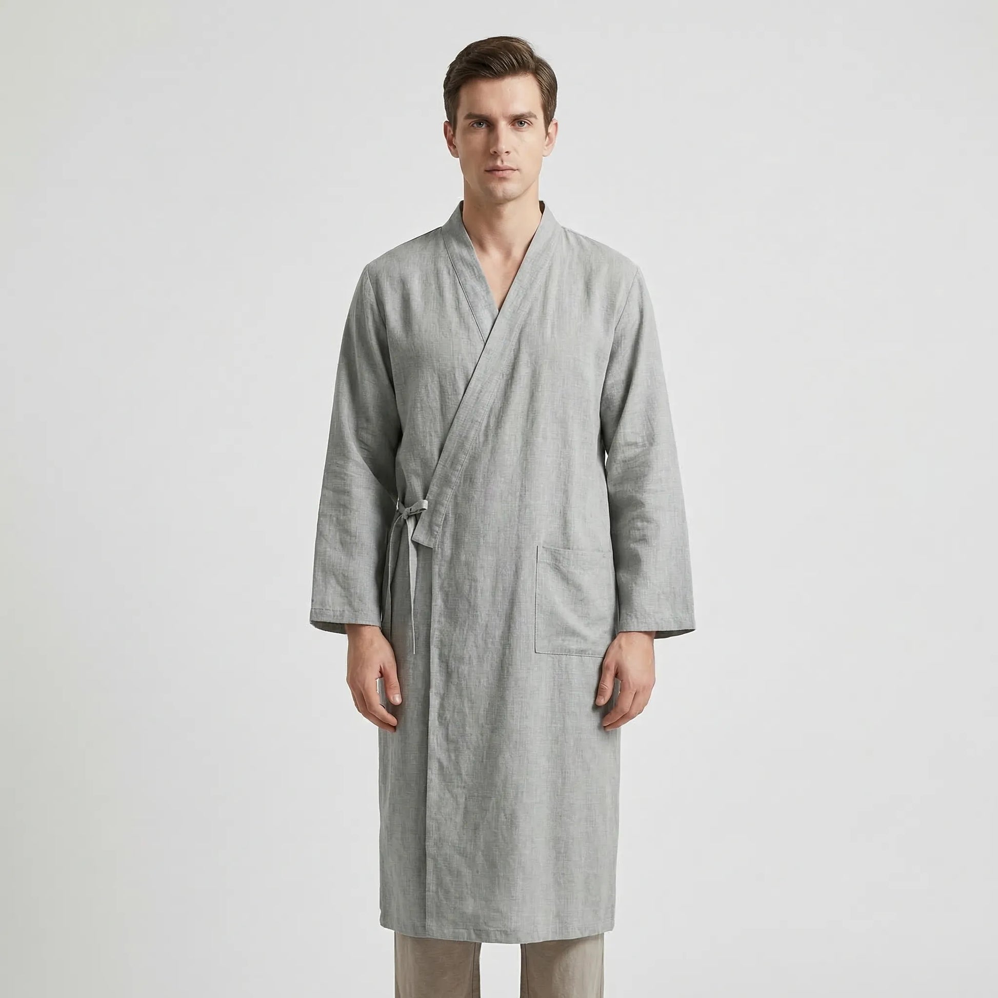 Japanese Kimono-Style Mens Dressing Gown - Blake