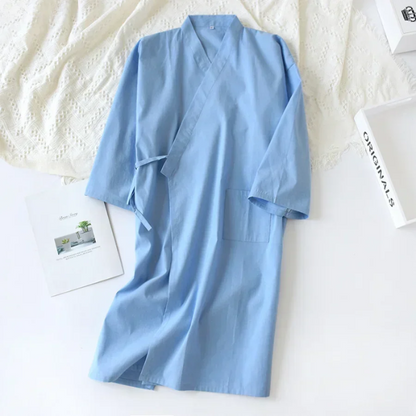 Japanese Kimono-Style Mens Dressing Gown - Blake