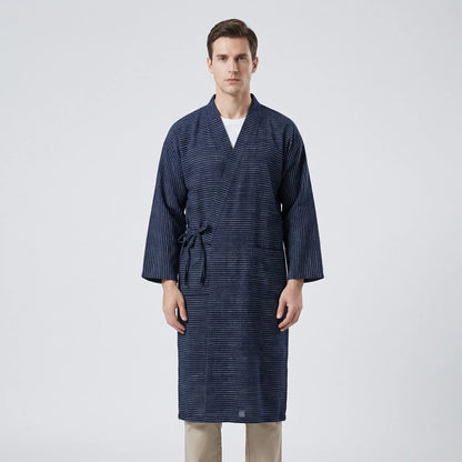 Japanese Kimono-Style Mens Dressing Gown - Blake