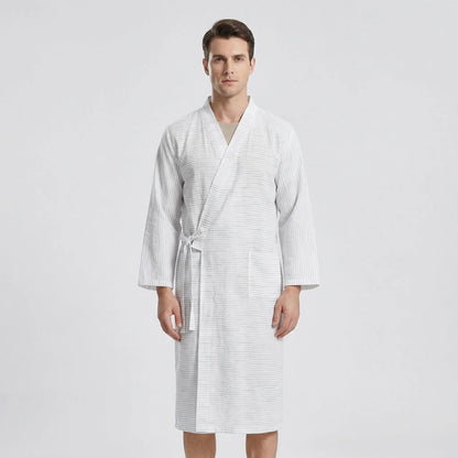 Japanese Kimono-Style Mens Dressing Gown - Blake