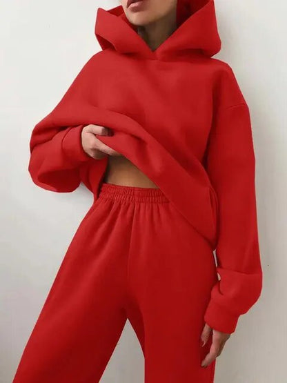 Women's fleece hoodie and jogging trousers set – Autumn Magic by Marivelle