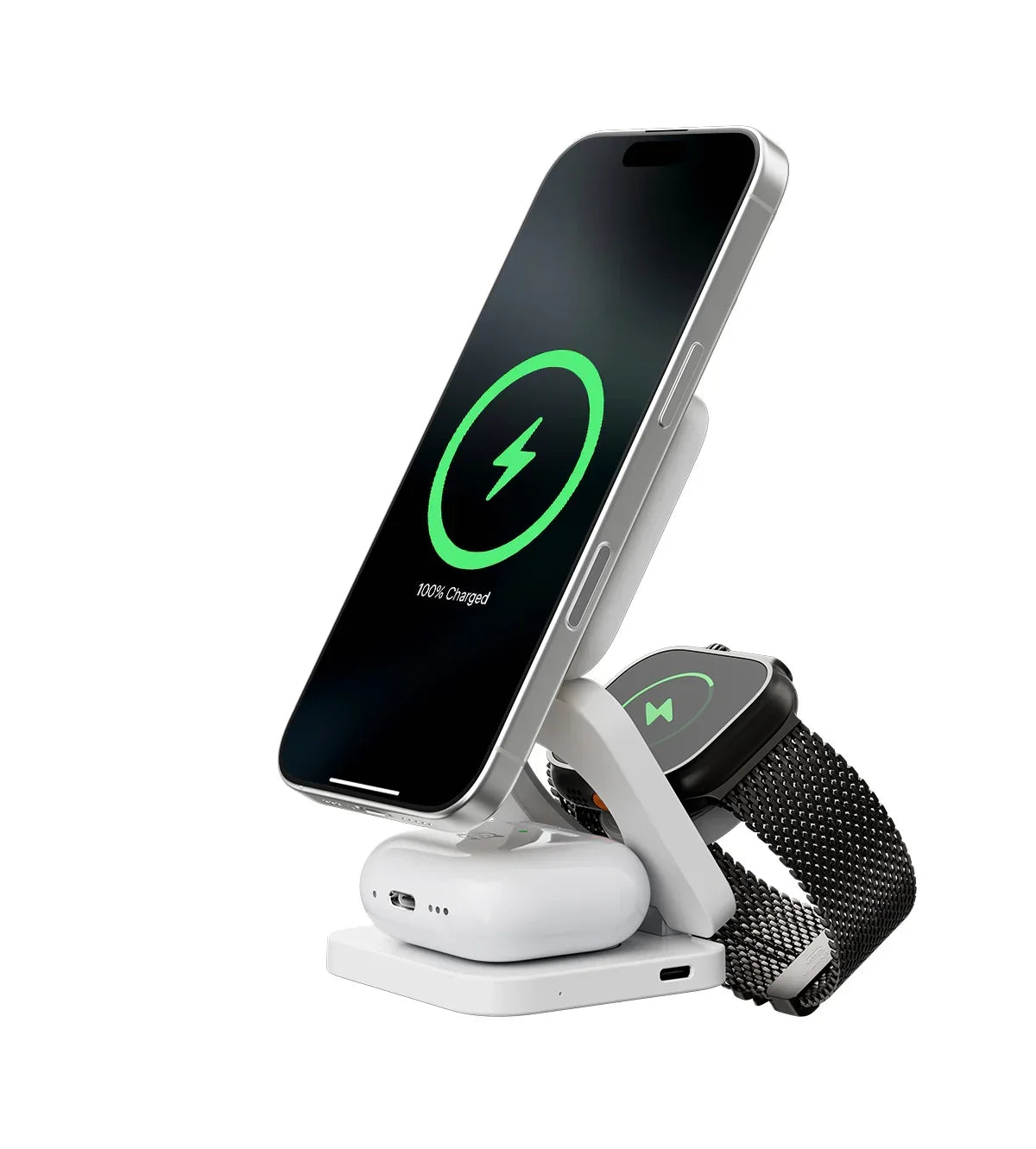 3-in-1 Foldable Magnetic Wireless Charging Station - Qi2 4