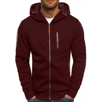 Men's Zip-Up Hoodie | Sporty Style with Hood & Pockets 7