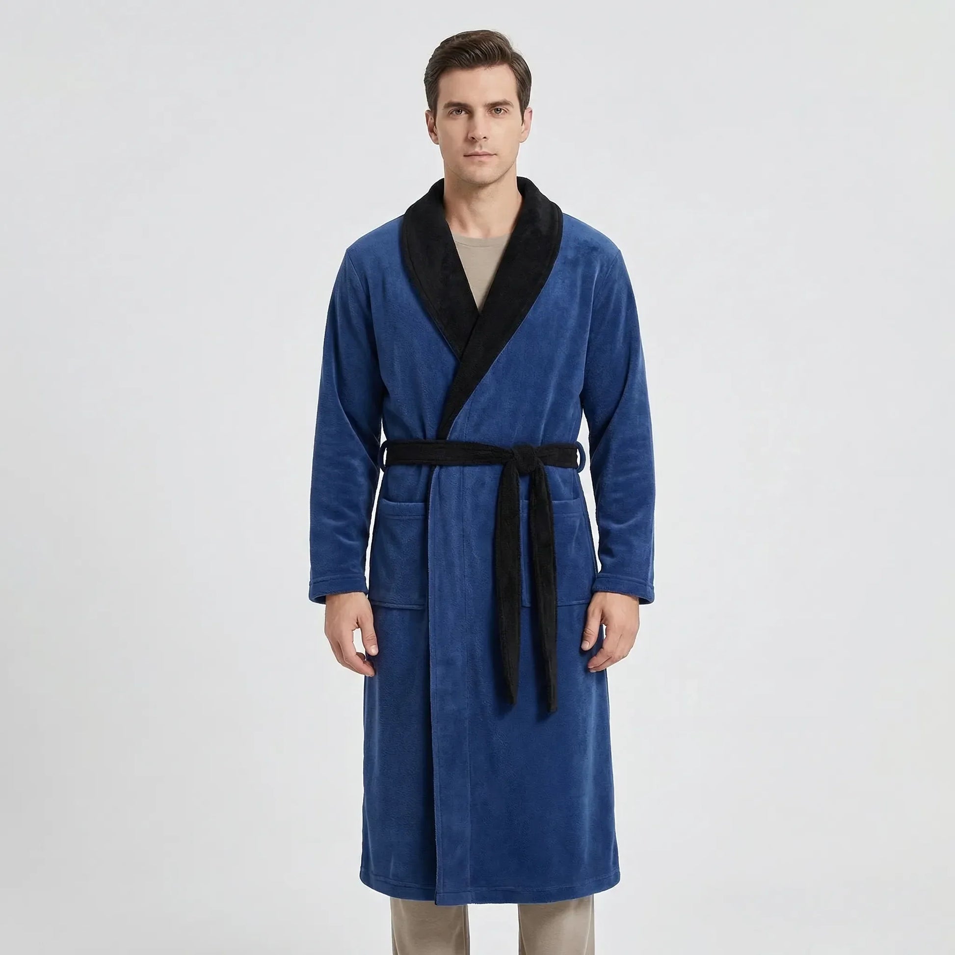 Kimono-Style Belted Bath Robe - Mario