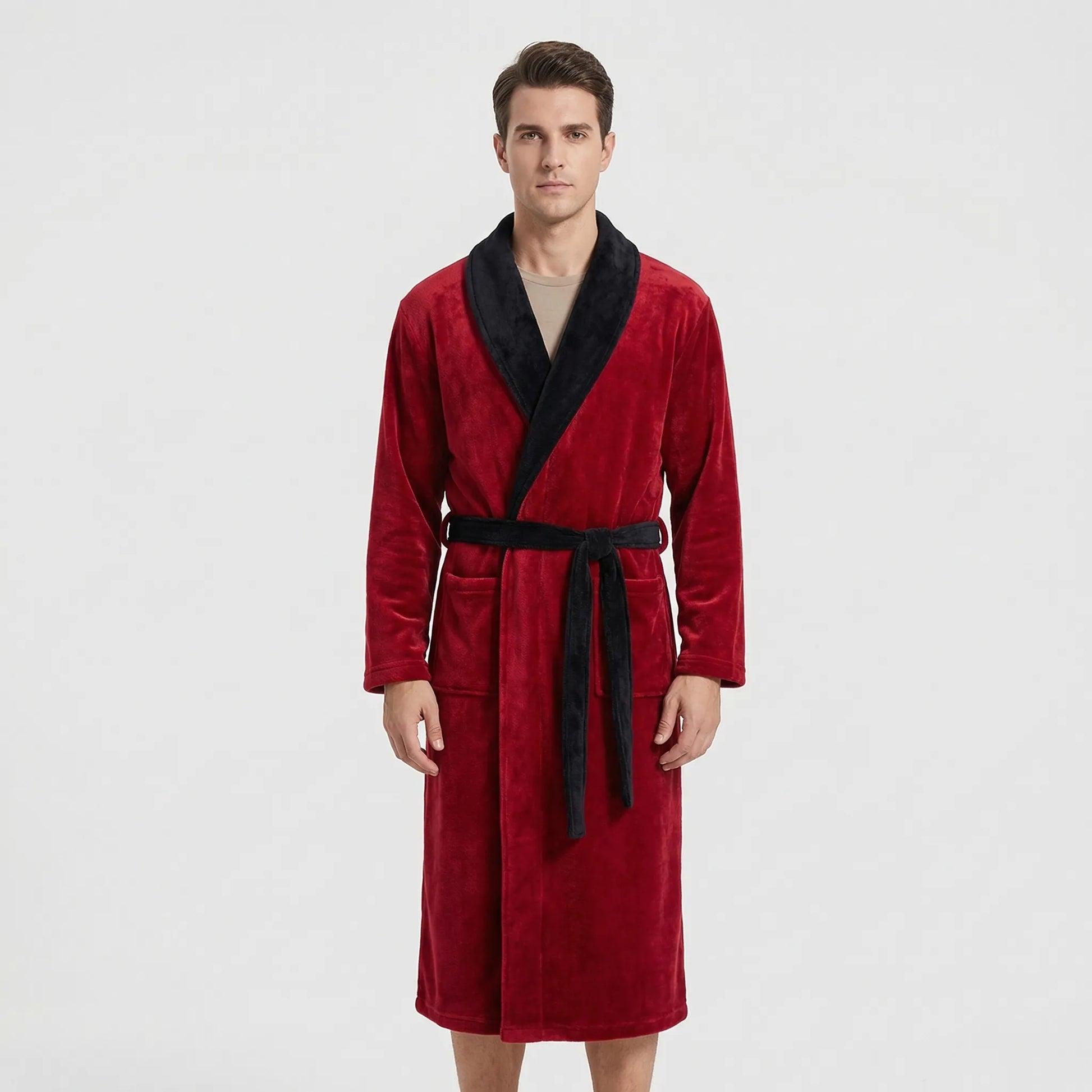 Kimono-Style Belted Bath Robe - Mario