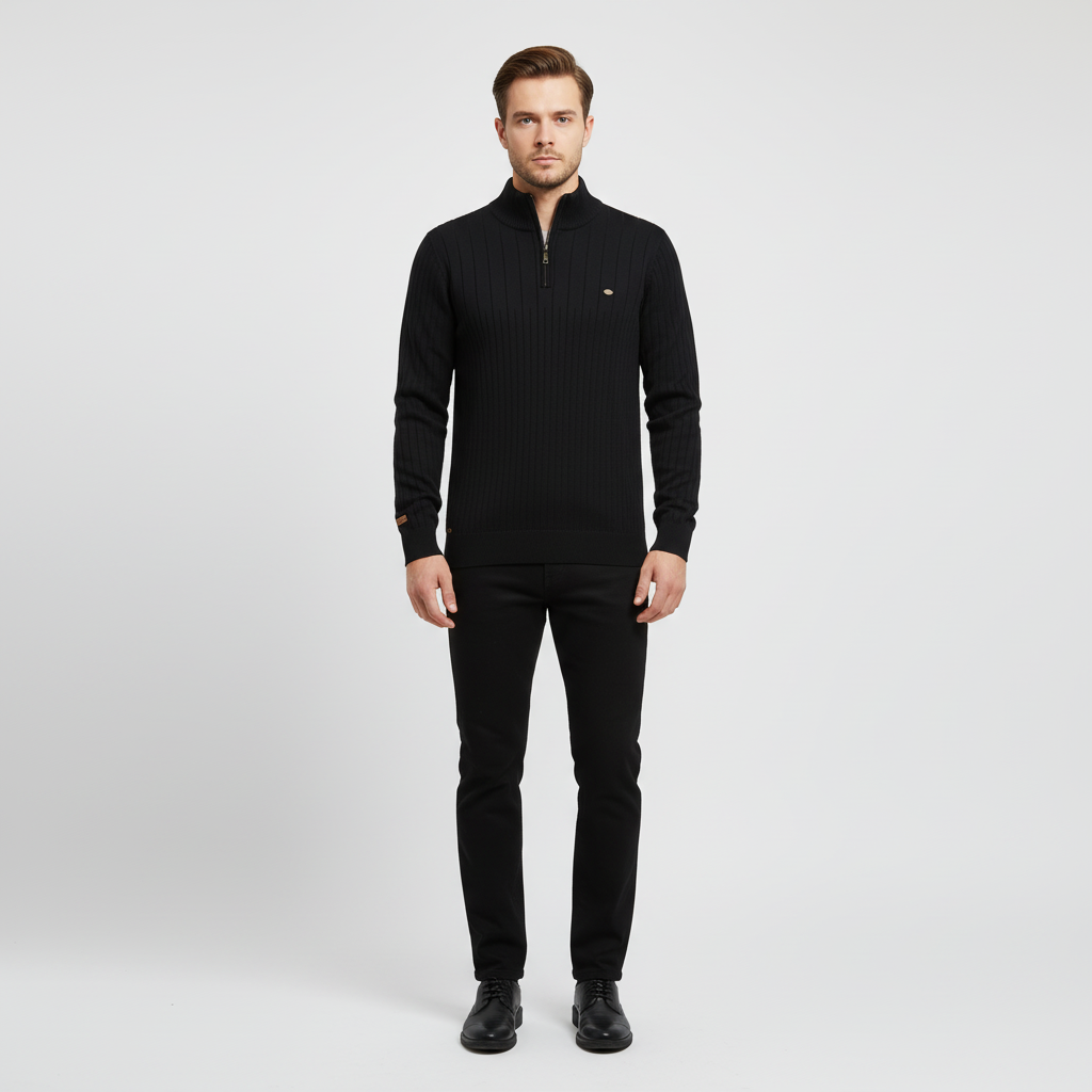 Klassischer Pullover Mit Reißverschluss - Finn