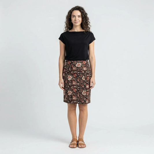 Knee-Length A-Line Skirt - Rosalie