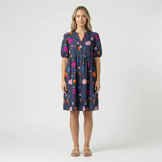 Knee-Length Babydoll Dress - Kiana