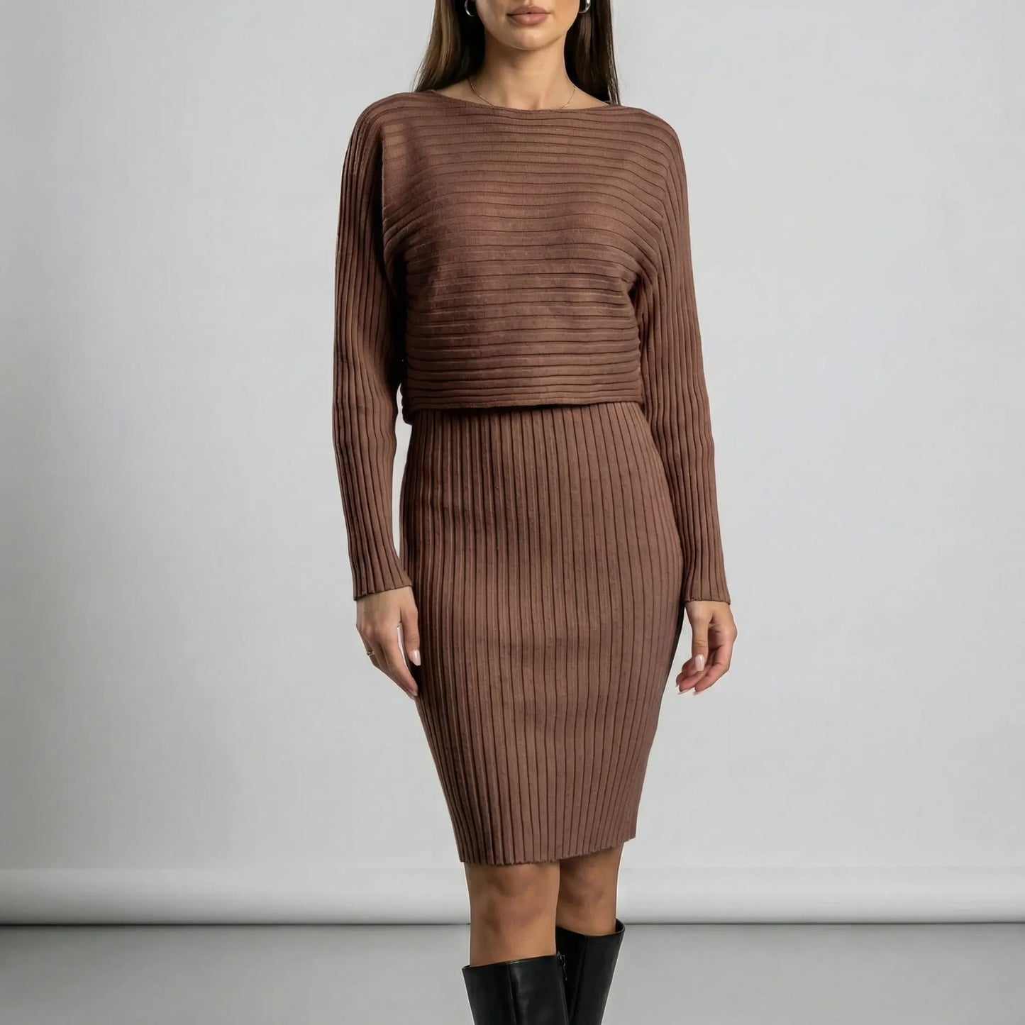 Knitted Dress And Jumper Co Ord Set - Juna