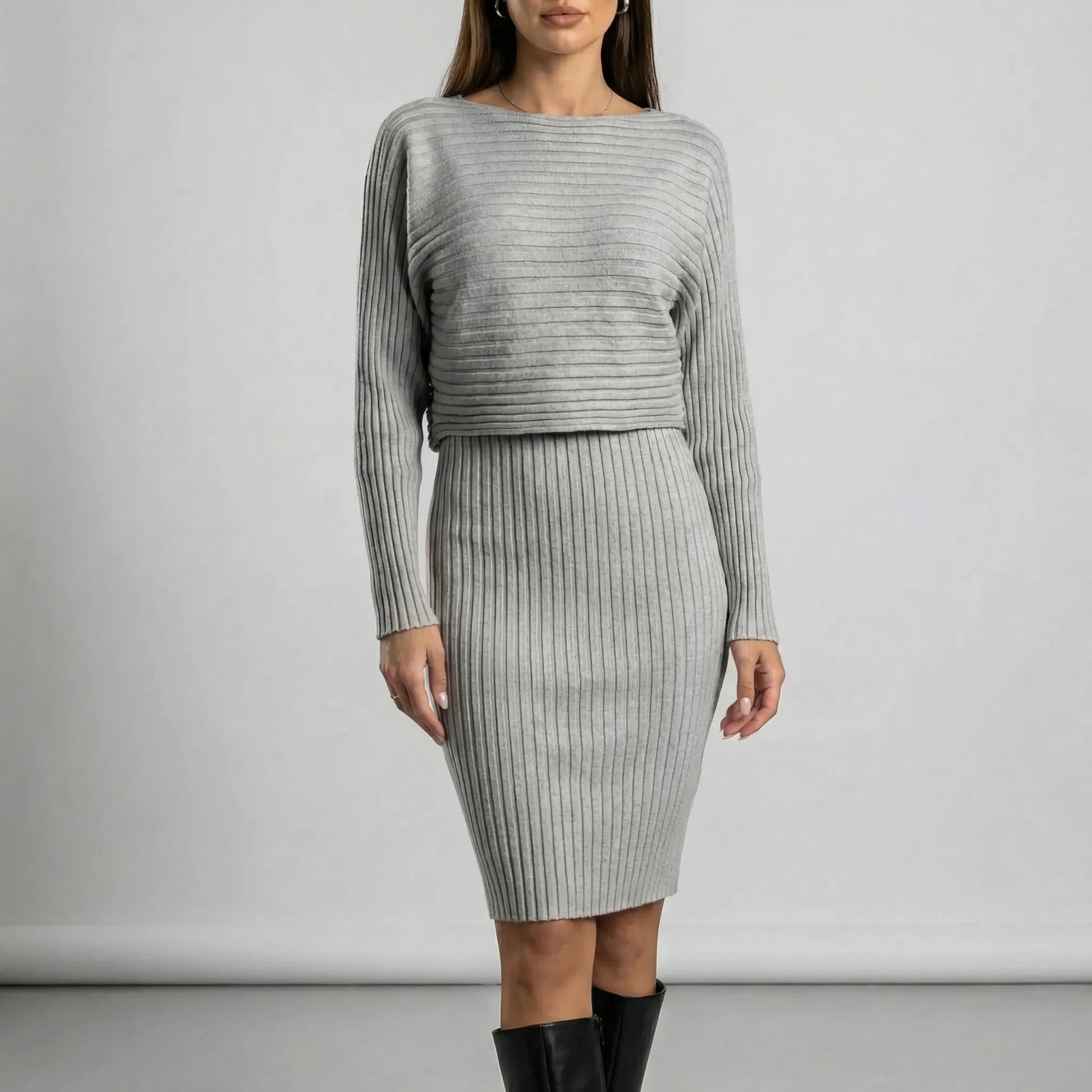 Knitted Dress And Jumper Co Ord Set - Juna