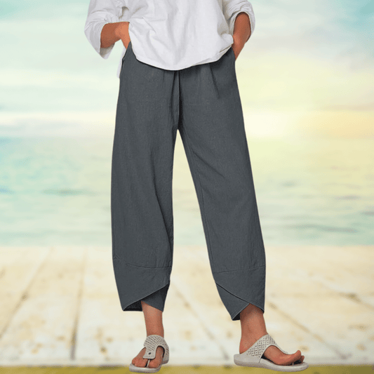 Light cotton trousers with elastic waistband – Mila