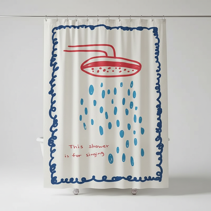 Koreanischer Stoff Duschvorhang - AquaGuardCurtain