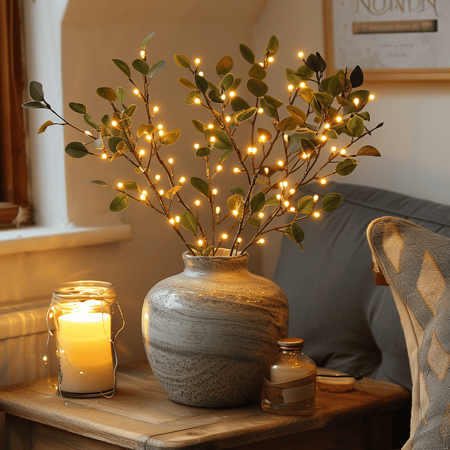 Künstlicher Olivenzweig Mit LEDs - GlowTwiggle