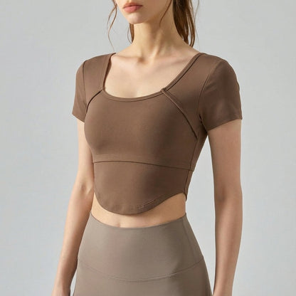 Kurzärmeliges Crop Top - Bella