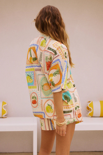 Women's two-piece summer set with retro fruit print – Noémie