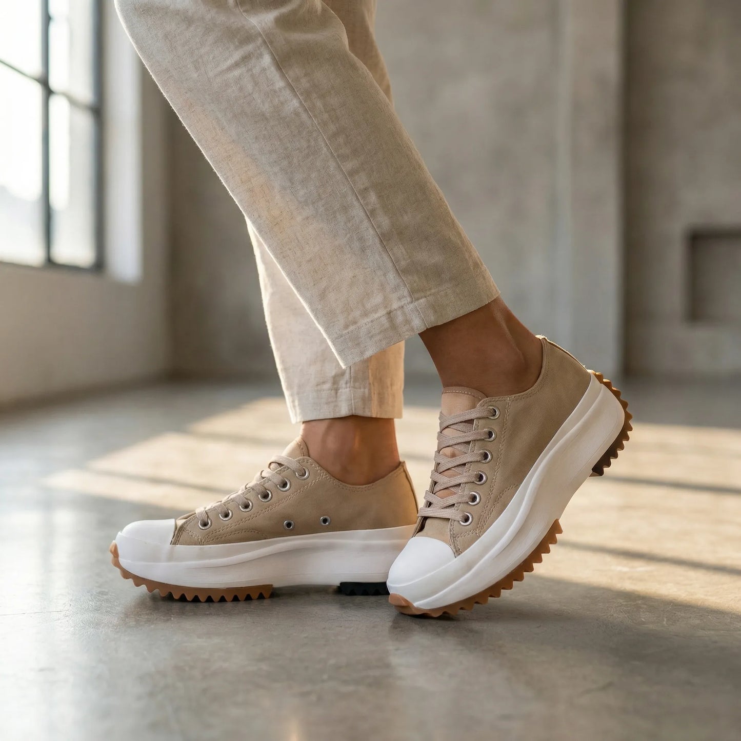 Lace-Up Platform Trainers - Evelyn