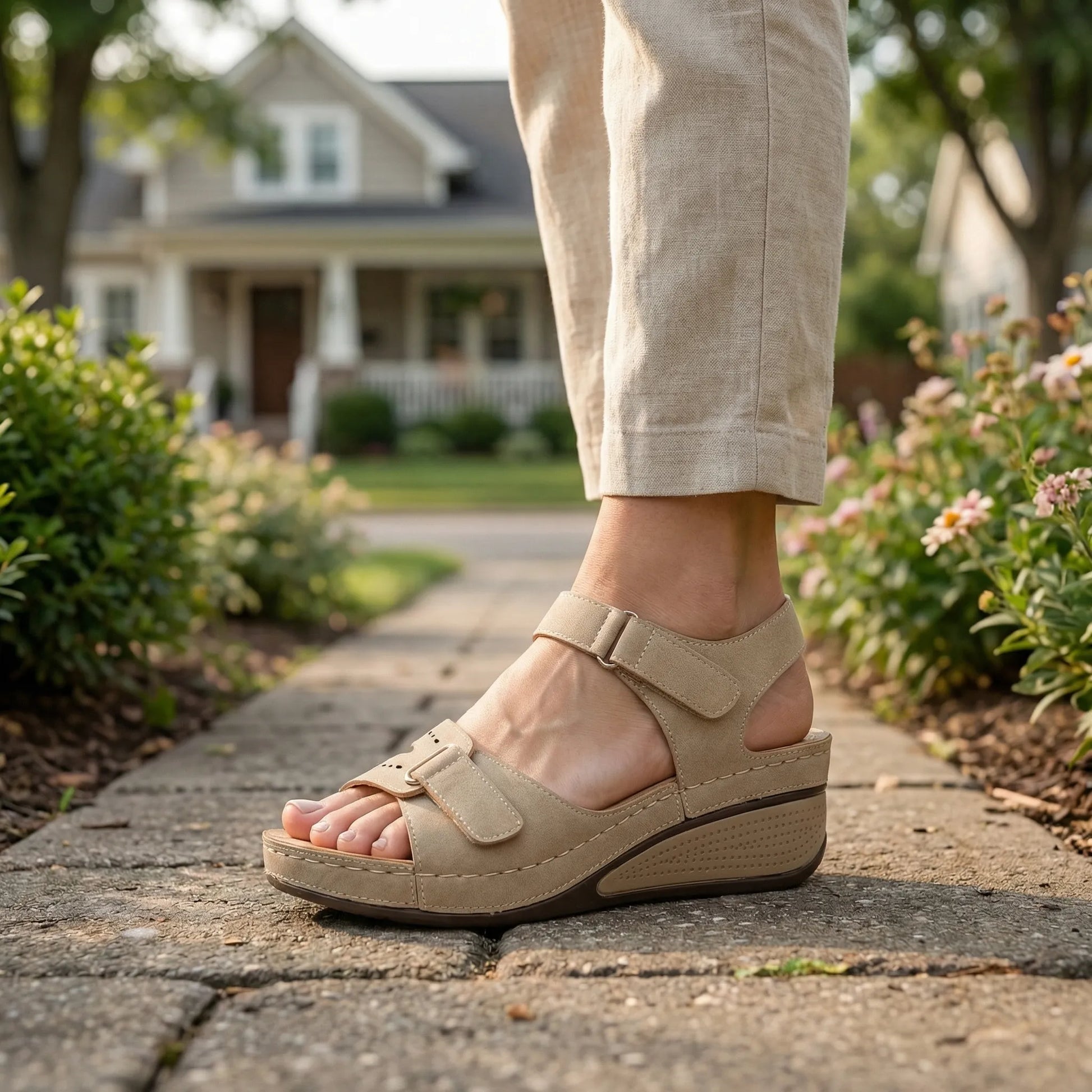 Ladies' Slip-On Wedge Sandal - Alena