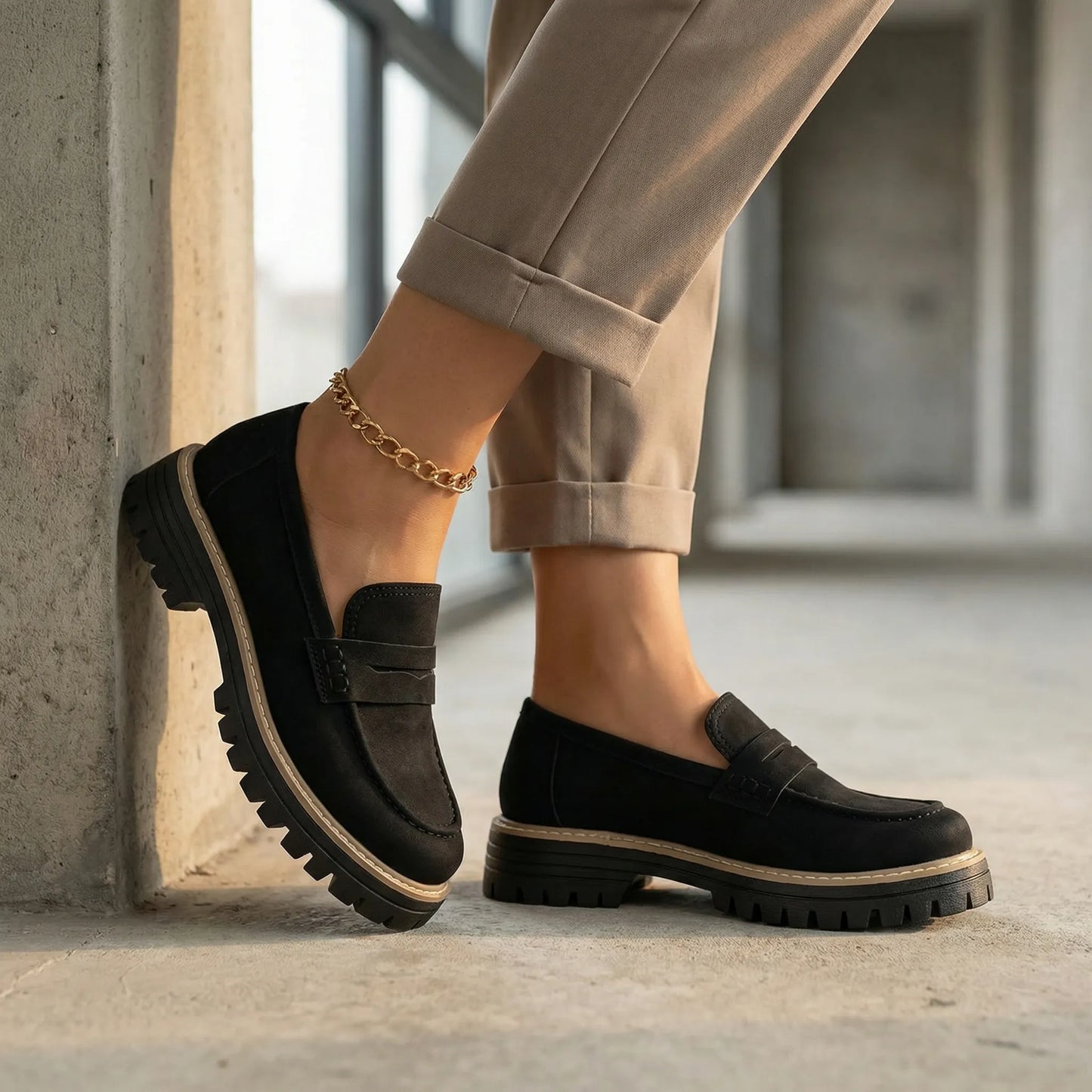 Ladies Slip On Loafers - Liv