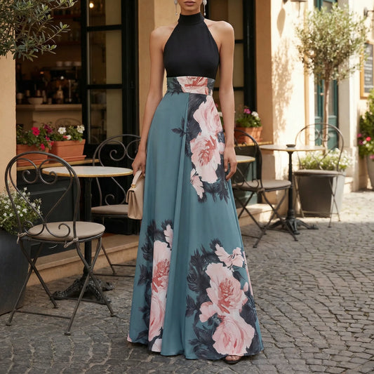 Ladies Summer Maxi Dress With Floral Print - Nia