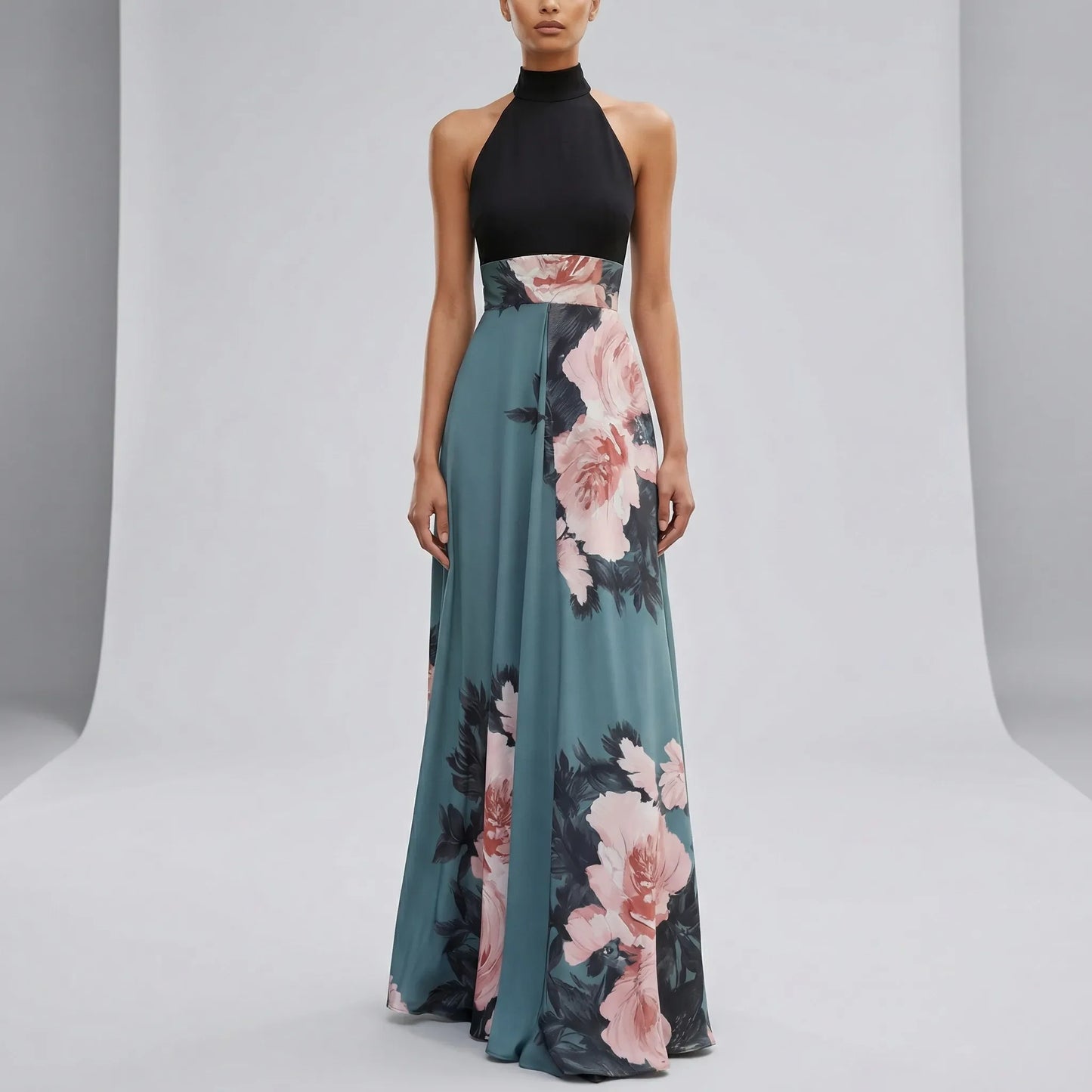 Ladies Summer Maxi Dress With Floral Print - Nia