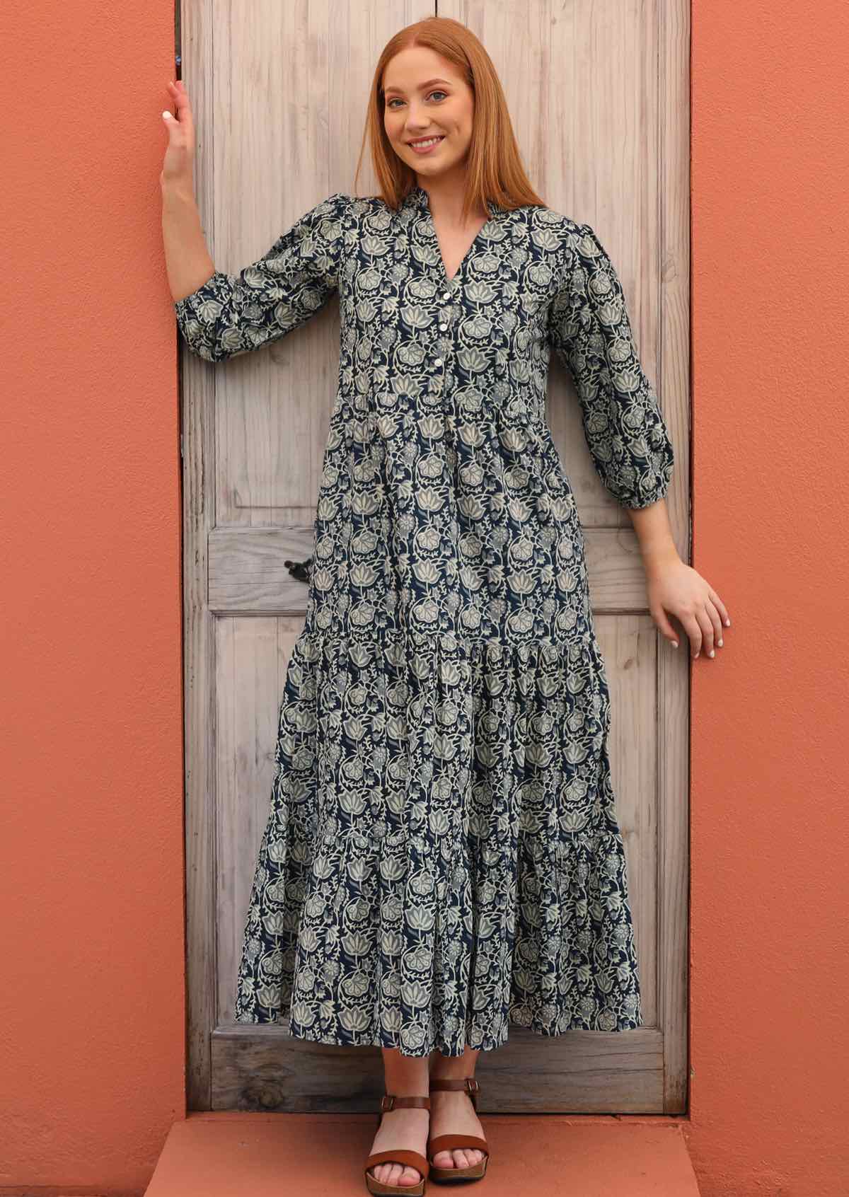 Langärmeliges Maxi Kleid - Joleen