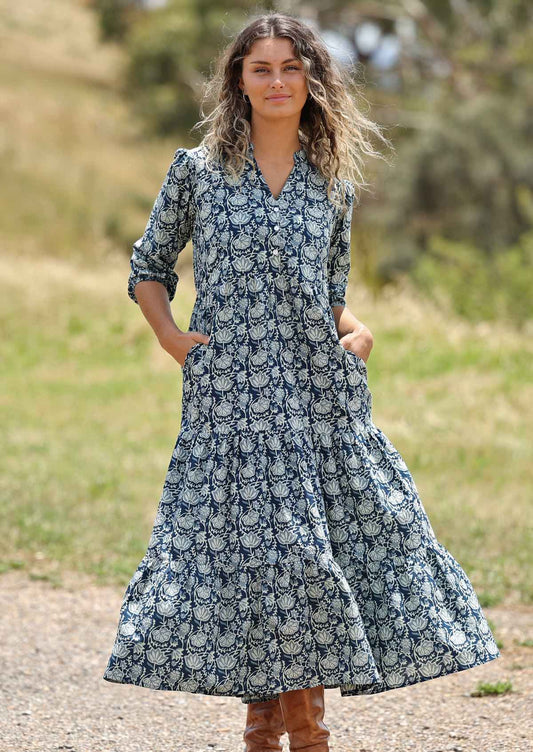 Langärmeliges Maxi Kleid - Joleen