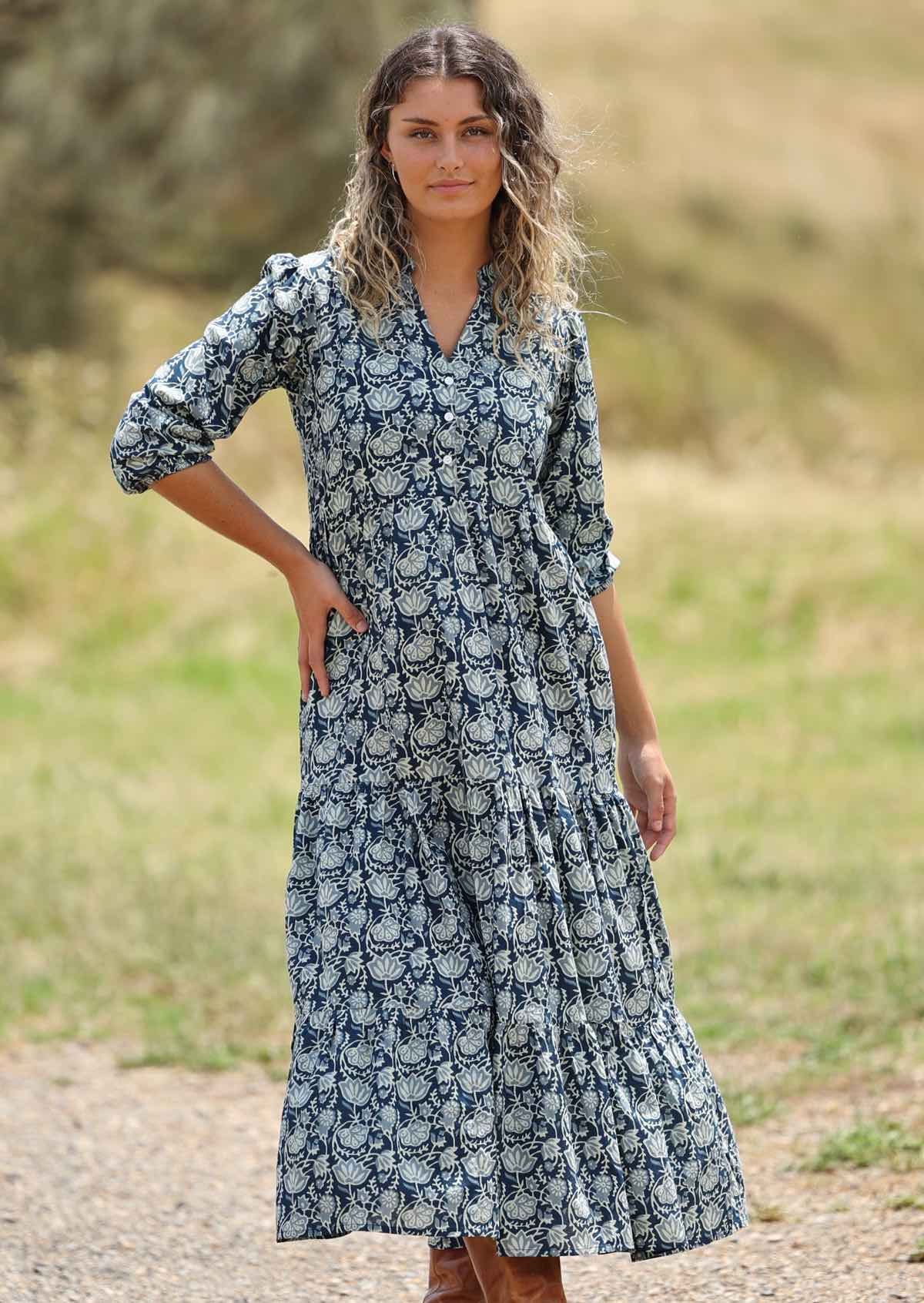 Langärmeliges Maxi Kleid - Joleen