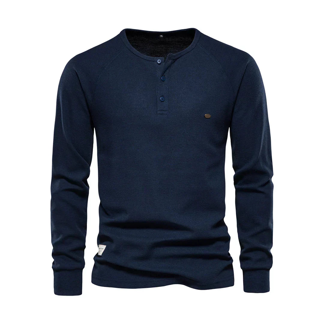 Langarmshirt Mit Knopfleiste - Giuseppe