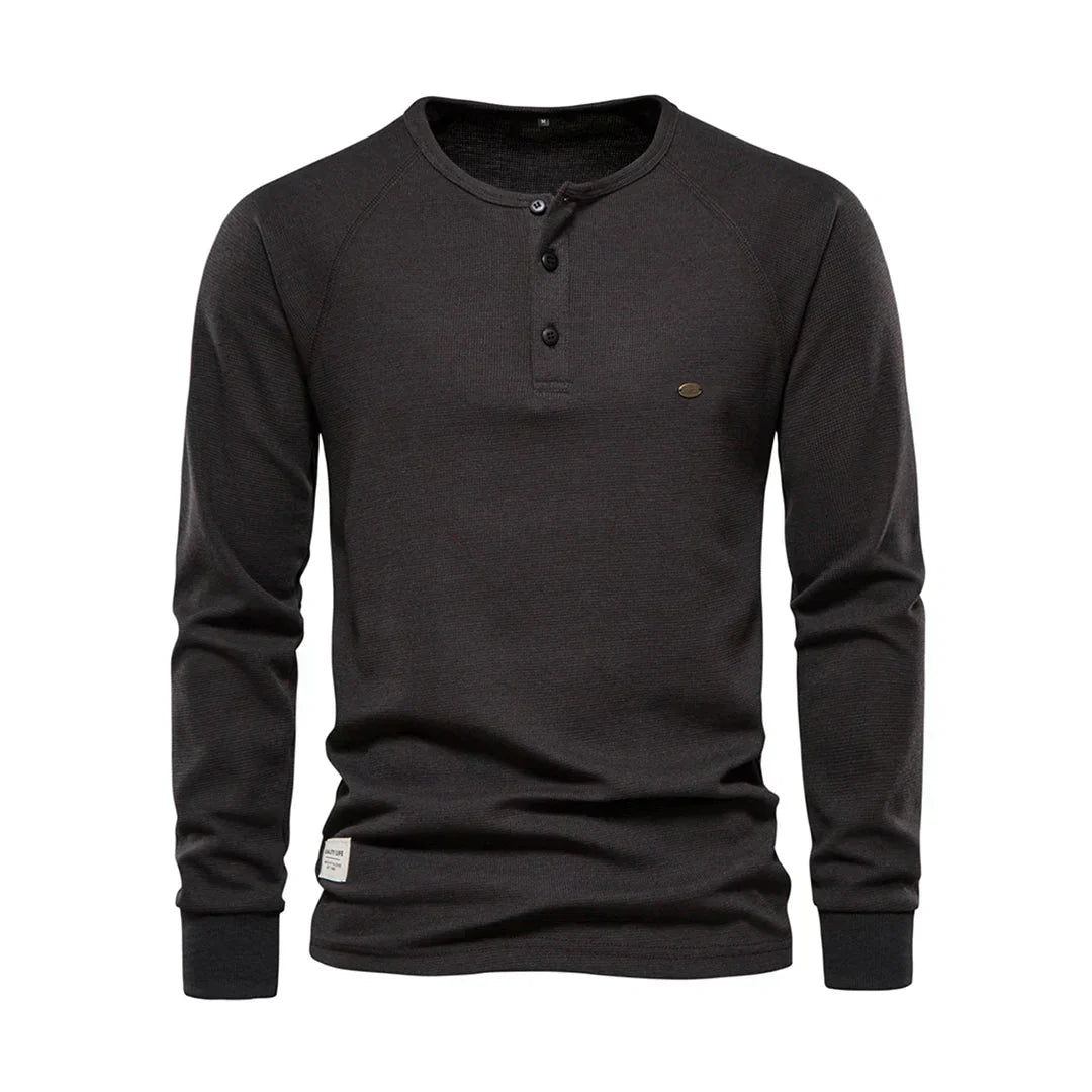 Langarmshirt Mit Knopfleiste - Giuseppe