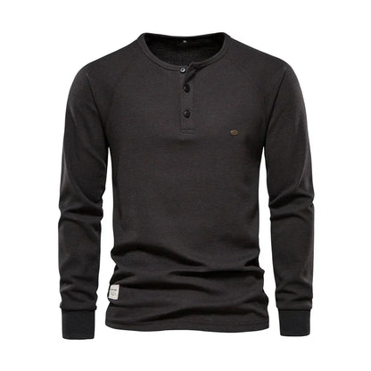 Langarmshirt Mit Knopfleiste - Giuseppe
