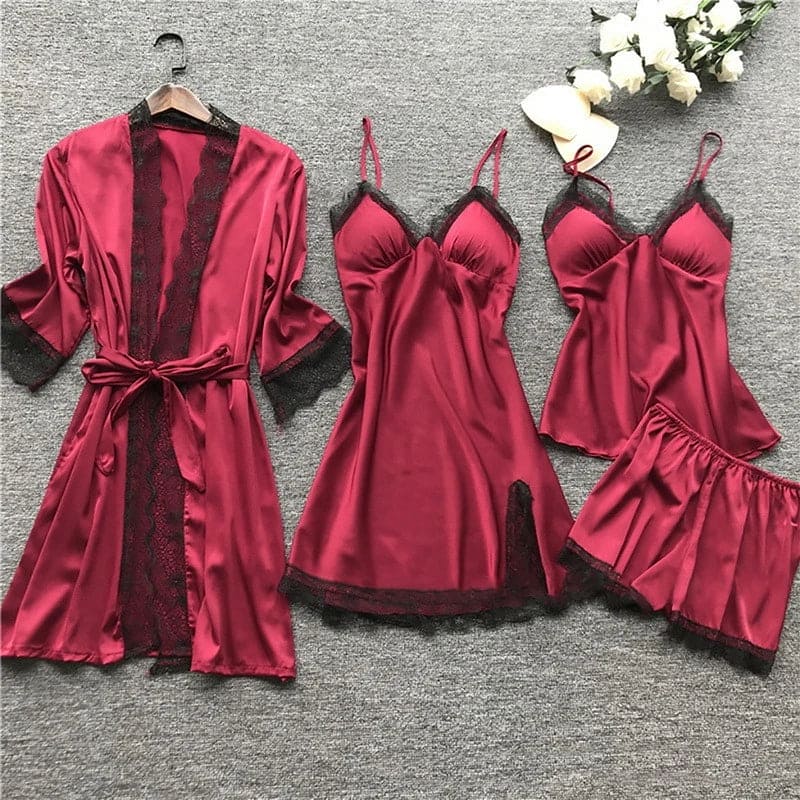 Luxury Satin Nightdress Set - Aurora