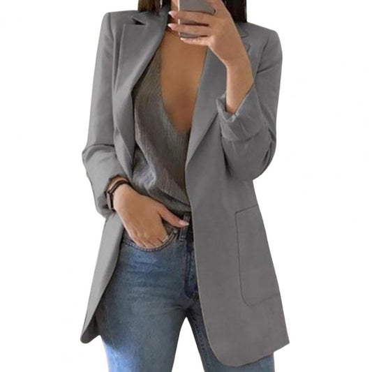 Autumnal women's blazer – Marita in pumpkin orange