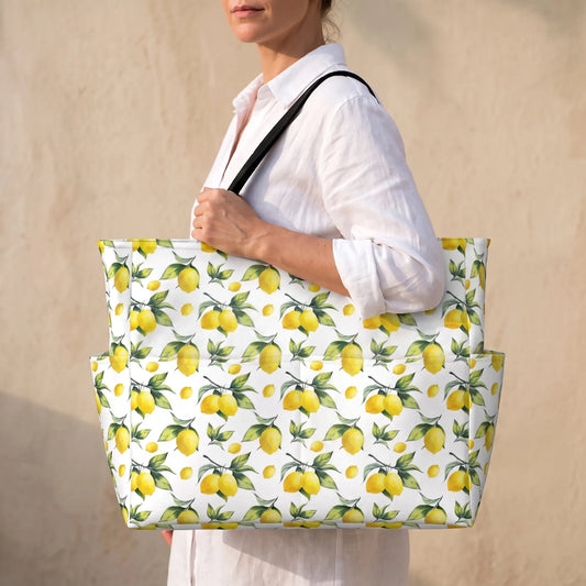 Large Printed Beach Bag - Zestira