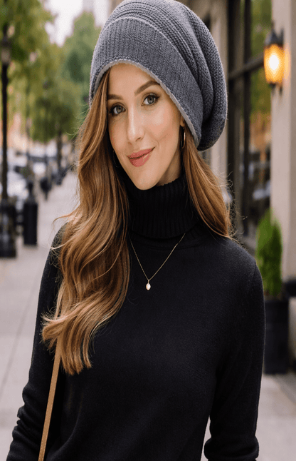 Lässige Slouchy-Strickmütze - Charlie