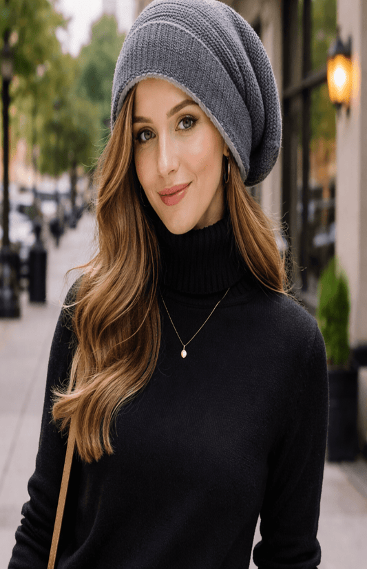 Lässige Slouchy-Strickmütze - Charlie